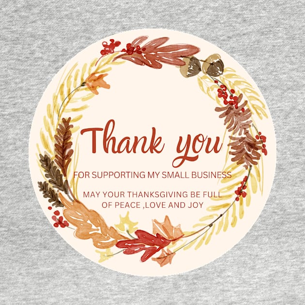 ThanksGiving - Thank You for supporting my small business Sticker 04 by LD-LailaDesign